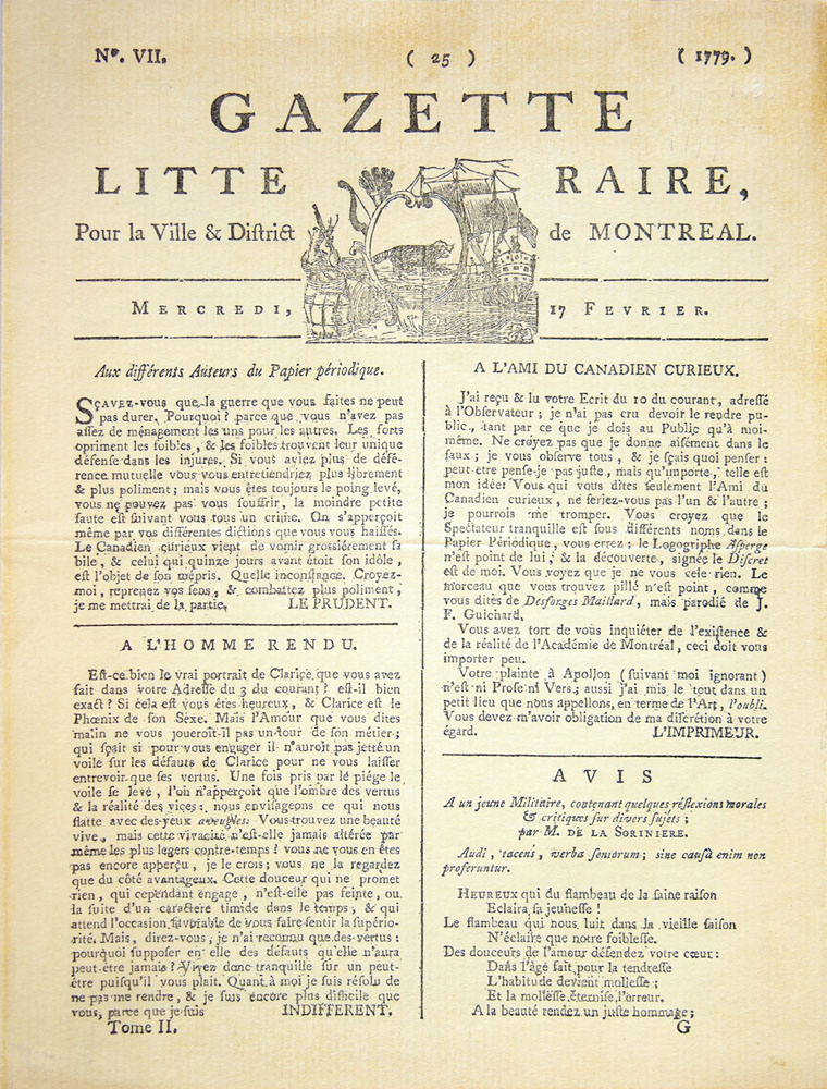 Gazette littéraire Montréal
