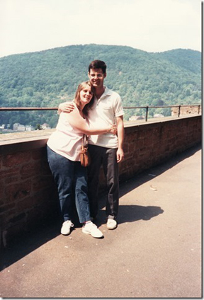 Josephine and Keith in Heidelberg, Germany, in 1989.